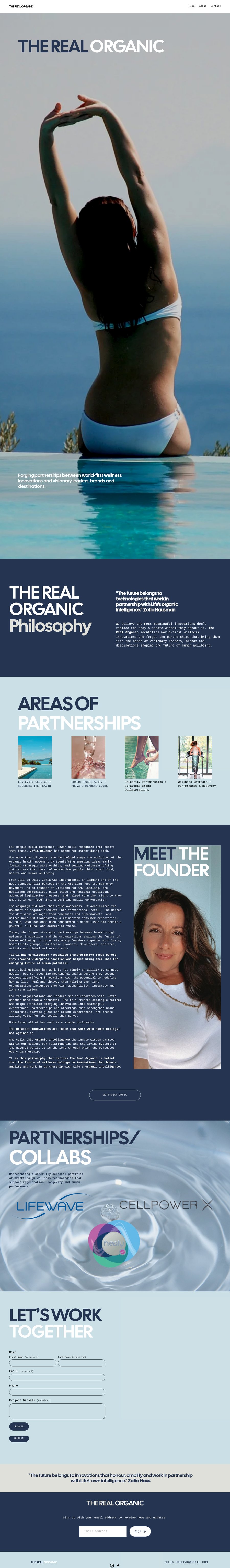 Full Zofia Hausman website before the redesign