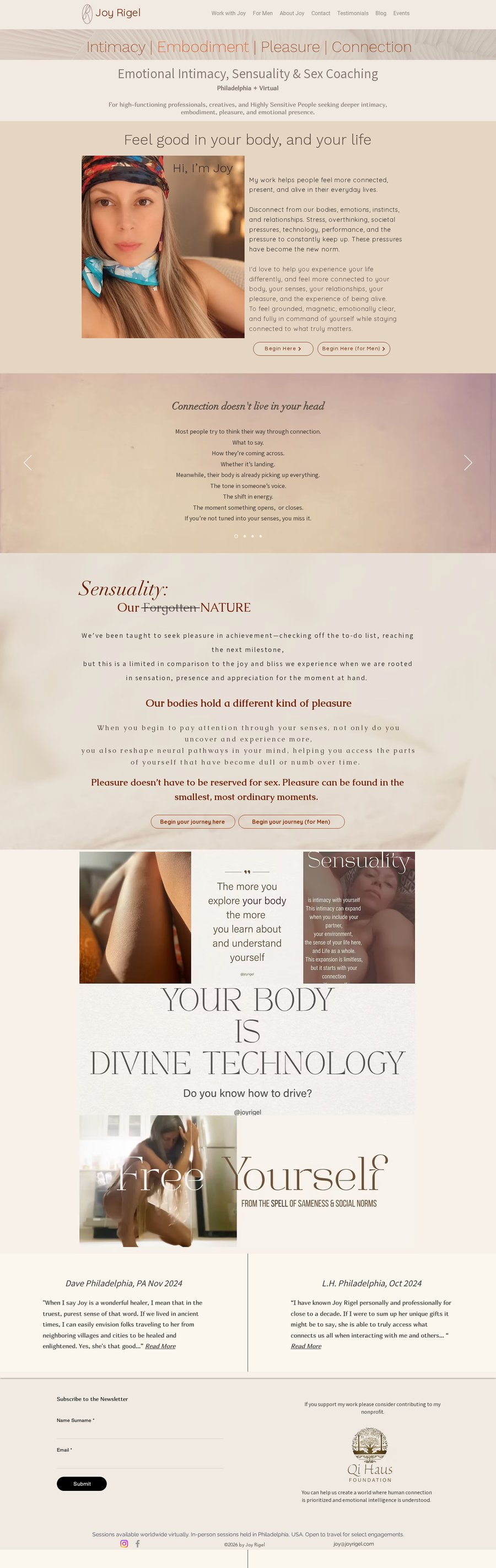 Full Joy Rigel website before the redesign