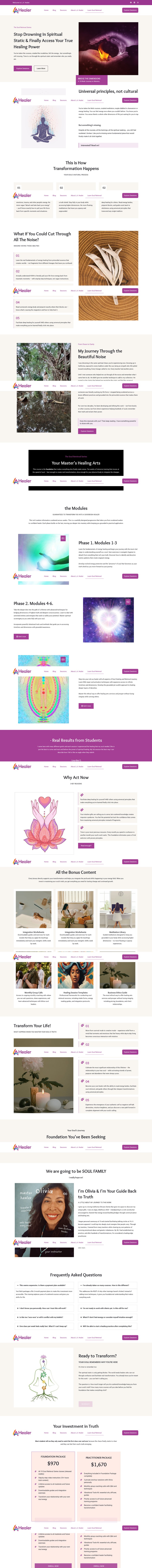 Full Spiritual Healer website after the redesign