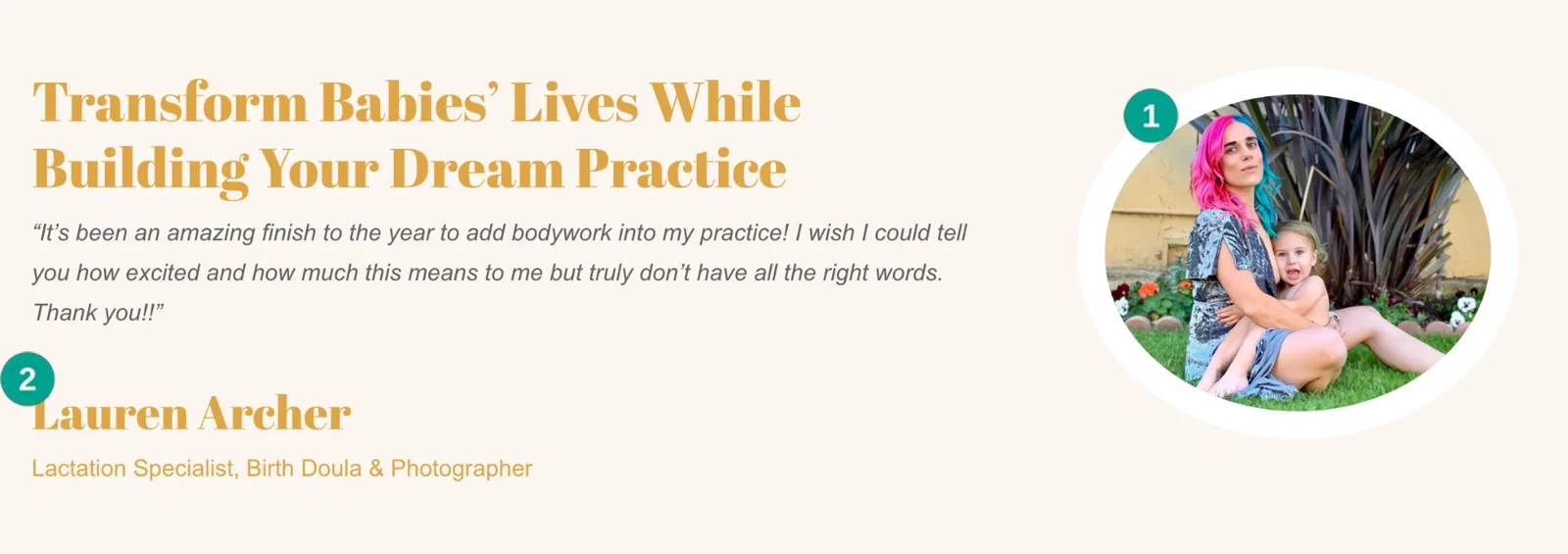Bodywork for Babies testimonial from lactation specialist and birth doula Lauren Archer