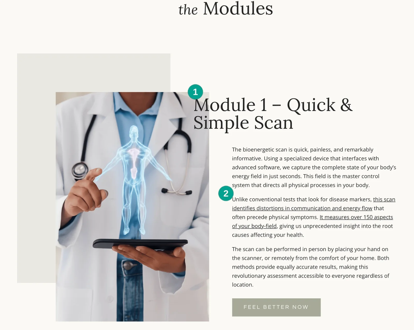 Bioenergetics Module One explanation with two numbered callouts