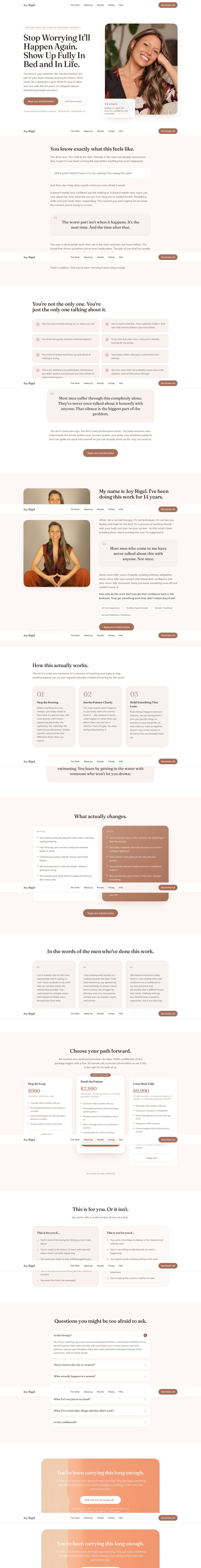 Full Joy Rigel website after the redesign